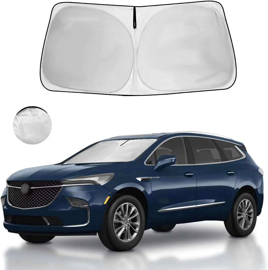 Windshield Sun Shade Custom Fit Buick Enclave 2025 2024 2023 2022 2021 2020 2019 2018 Window Sunshade for Preferred Essence Premium Accessories Car Sun Visor UV Protector Heat Shield Cover