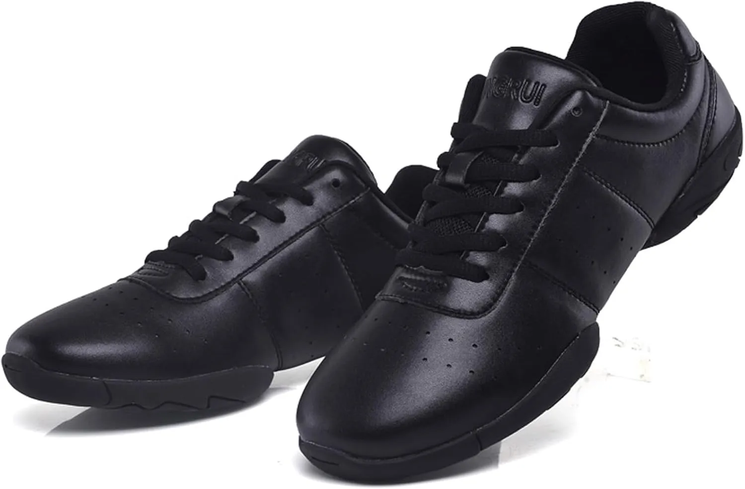 WUIWUIYU Boys Girls Women's Lace Up Aerobics Gymnastics School Cheerleading Dance Sport Shoes Training Sneakers