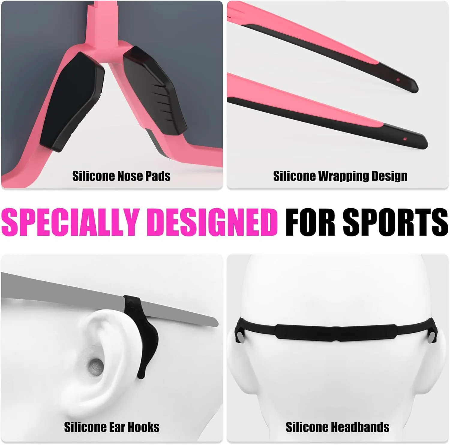 X-TIGER Polarized Sports Sunglasses with 5 Interchangeable Lenses,Mens Womens Cycling Bike Glasses,Baseball Running Fishing