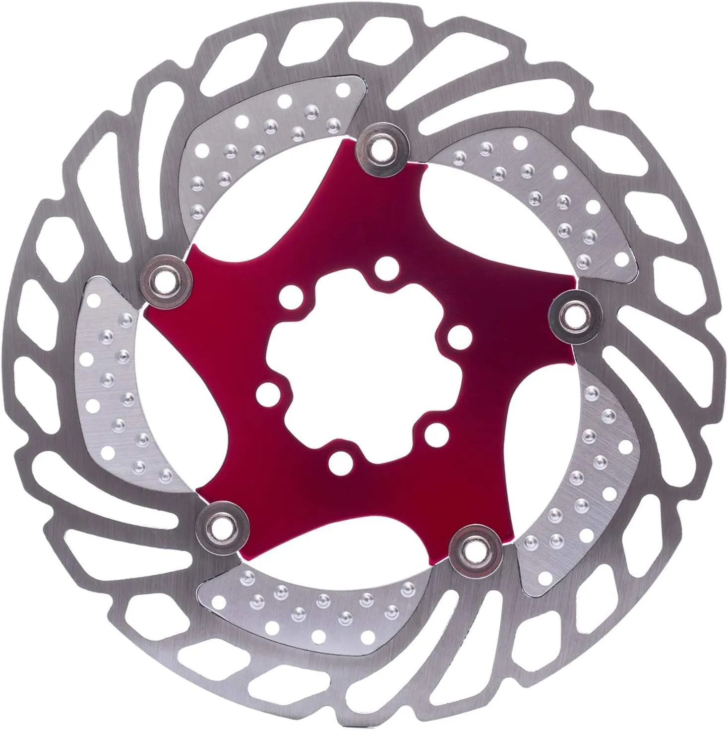 YBEKI Premium Floating Disc Brake Rotor (140/160/180/203mm) - 7075-T6 Aircraft Aluminum Core & Stainless Steel - 72° 6-Bolt Design for MTB/Road/BMX - 0.08mm Precision & Enhanced Heat Dissipation