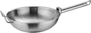 YYDS Outdoor Camping Outdoor Wok Nonstick Frying Pan Camping Cooker Stainless Steel Wok 4L Folding Handle Wok Camping Cooker Camp Cooking Pot Adventures Picnics