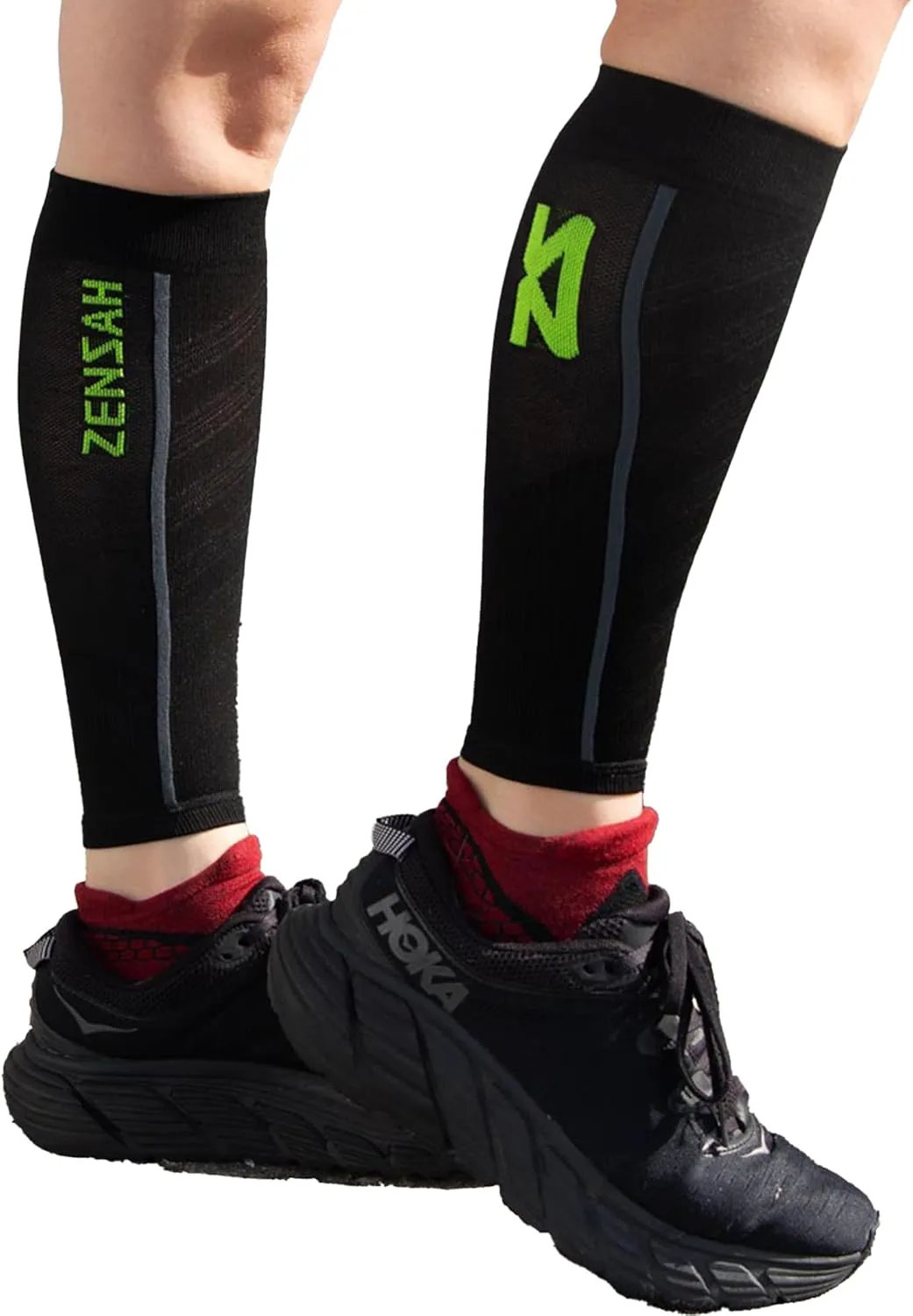 Zensah Featherweight Compression Leg Sleeves - Relieve Shin Splints, Calf Strains