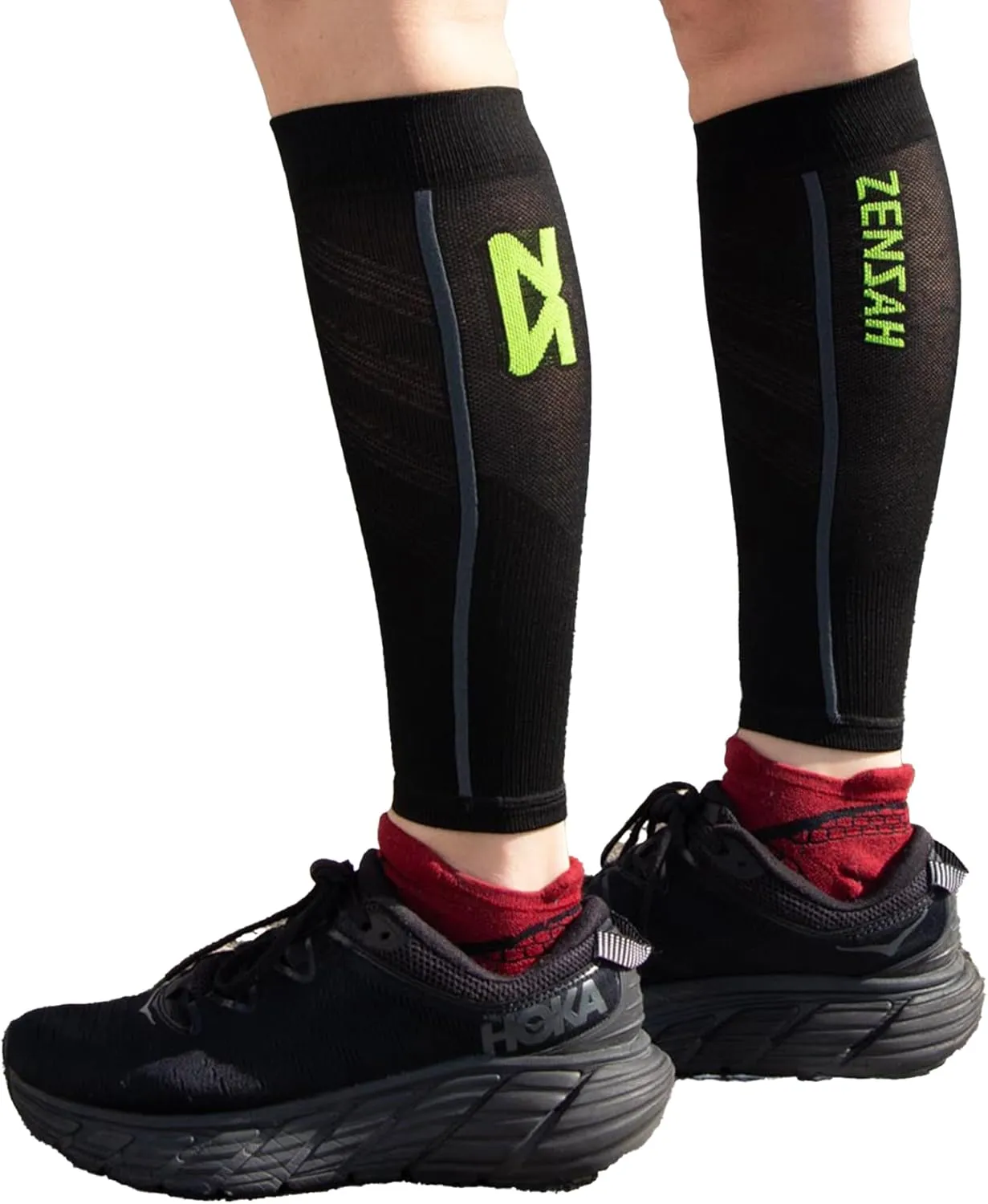 Zensah Featherweight Compression Leg Sleeves - Relieve Shin Splints, Calf Strains