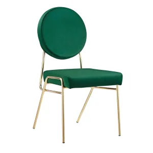 Zephyr Dining Chair in Emerald Velvet